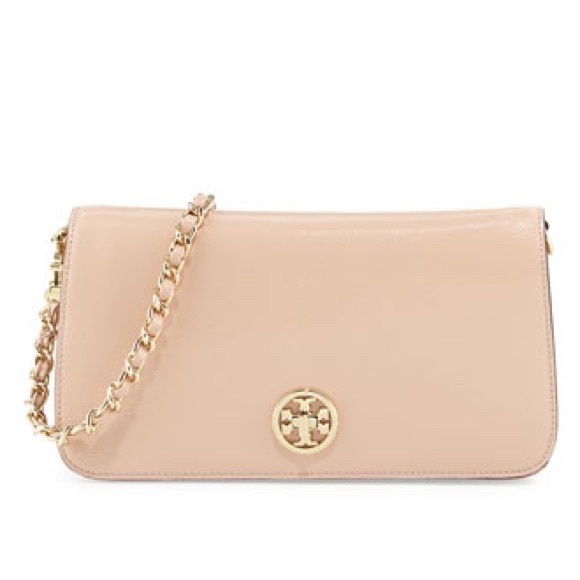Tory Burch Handbags - Tory Burch Adalyn Clutch Nude Crossbody Bag